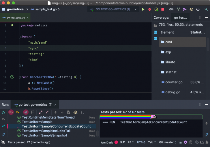 ฟีเจอร์ของ โปรแกรม Jetbrains GoLand