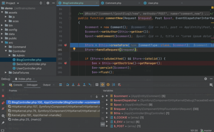 โปรแกรมรวมเครื่องมือสำหรับผู้พัฒนาภาษาพีเอชพี Jetbrains PhpStorm 2025