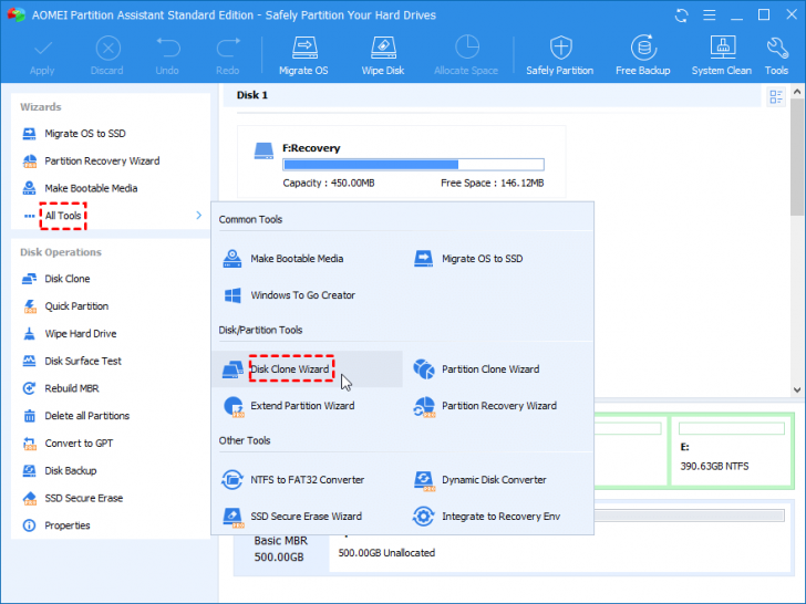 โปรแกรมจัดการพาร์ทิชัน รุ่นสำหรับเครื่องเซิร์ฟเวอร์ AOMEI Partition Server