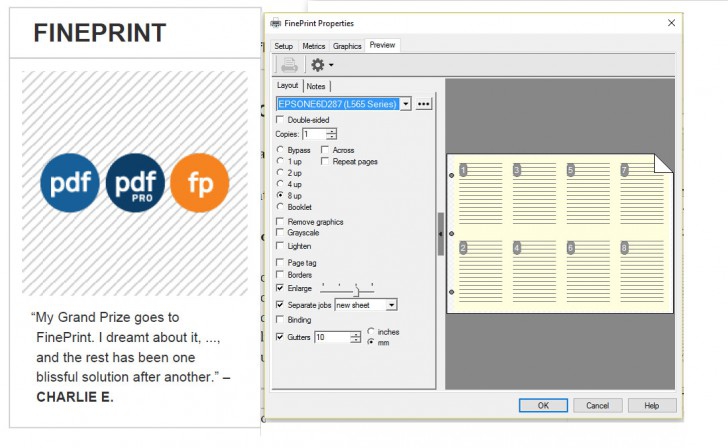 โปรแกรมลดต้นทุนการพิมพ์เอกสาร เรียกใช้งานบนเซิร์ฟเวอร์ FinePrint 12 for Server
