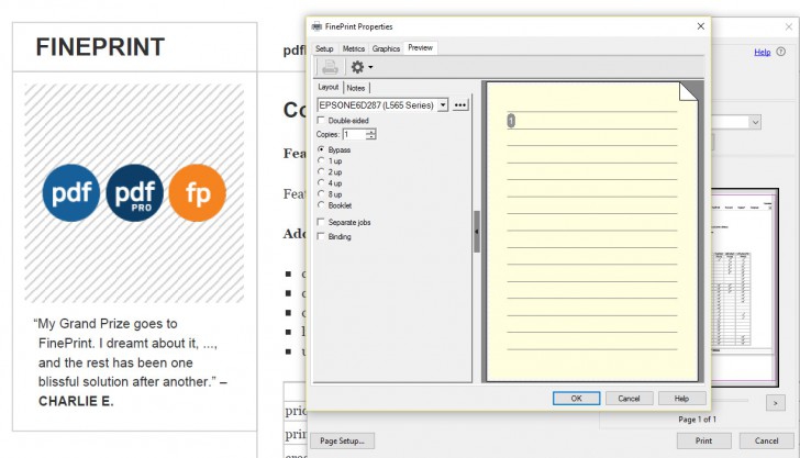 โปรแกรมลดต้นทุนการพิมพ์เอกสาร เรียกใช้งานบนเซิร์ฟเวอร์ FinePrint 12 for Server