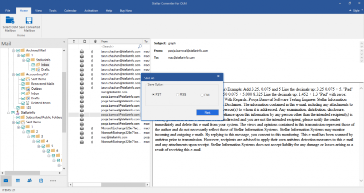 Stellar Converter for OLM Standard
