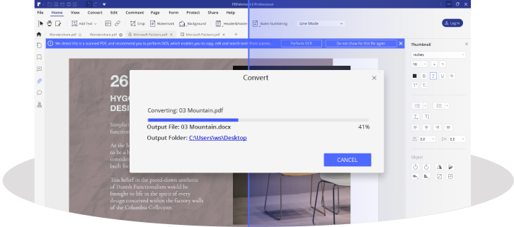 โปรแกรมจัดการเอกสาร พร้อมพื้นที่เก็บข้อมูลบนคลาวด์ สำหรับทีมงาน Wondershare PDFelement Pro DC Team for Windows
