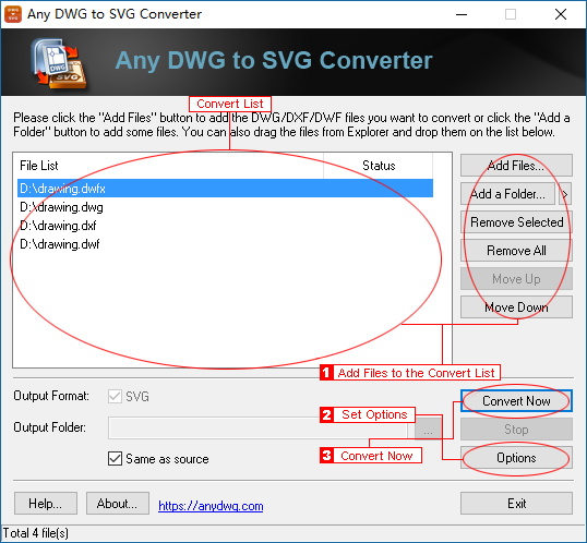 โปรแกรมแปลงไฟล์ Any DWG to SVG Converter