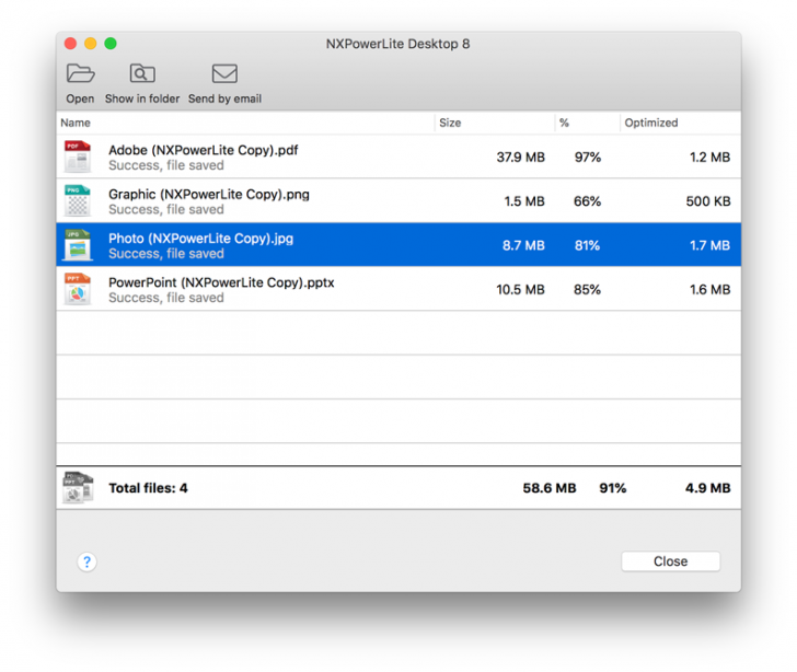 NXPowerLite Desktop for Mac