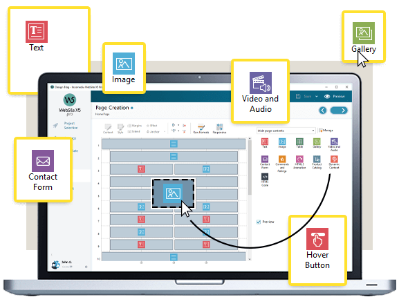 โปรแกรมสร้างเว็บเพจ รุ่นโปร WebSite X5 Pro