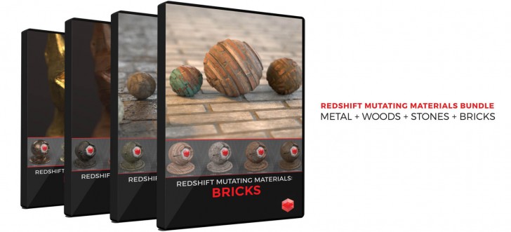 โปรแกรมปลั๊กอิน Pixel Lab Redshift Mutating Materials Bundle