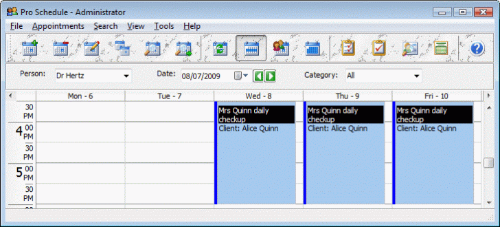 โปรแกรมจัดตารางนัดหมาย CyberMatrix Pro Schedule