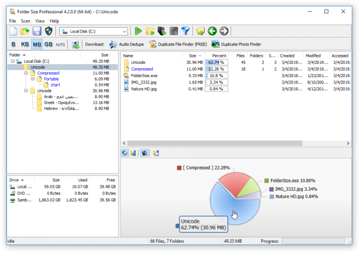 โปรแกรมเช็กขนาดไฟล์ และโฟลเดอร์ Folder Size