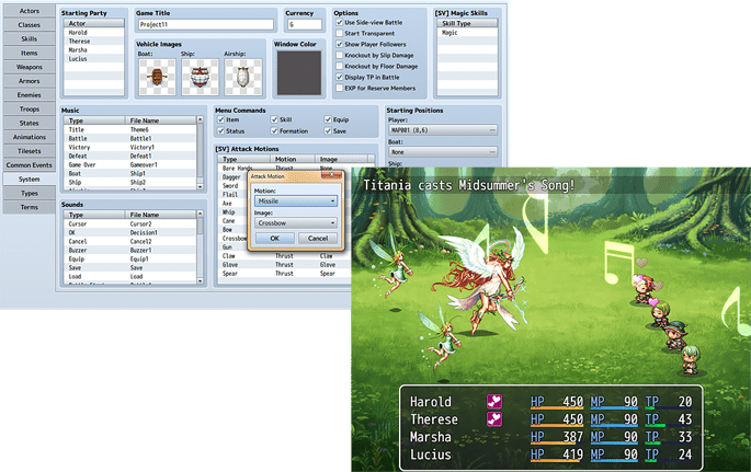 โปรแกรมสร้างเกมอาร์พีจี RPG MAKER MV - Perpetual License