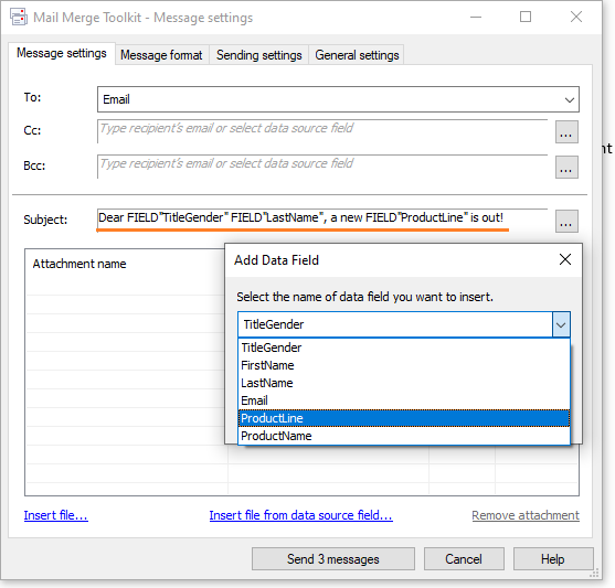 โปรแกรมปลั๊กอินส่งอีเมล Mail Merge Toolkit