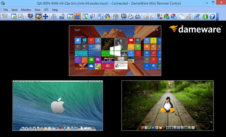 โปรแกรมรีโมทหน้าจอ SolarWinds DameWare Mini Remote Control