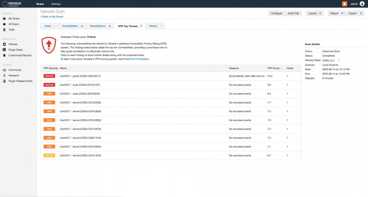 โปรแกรมประเมินความเสี่ยงด้านไอที Nessus Professional