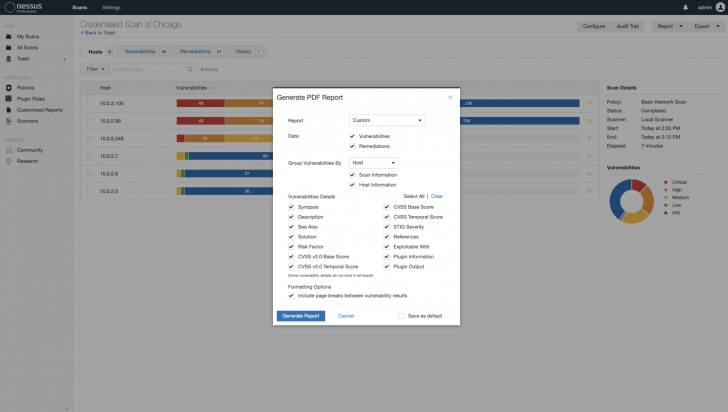 โปรแกรมประเมินความเสี่ยงด้านไอที Nessus Professional