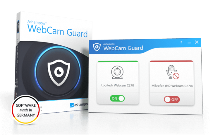 โปรแกรมรักษาความปลอดภัย กล้องเว็บแคม ไมโครโฟน Ashampoo WebCam Guard
