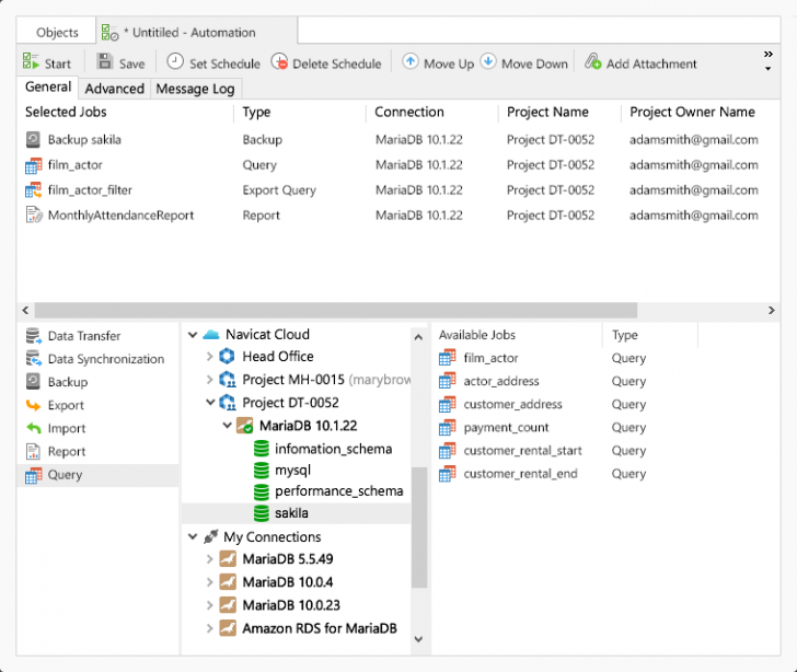 โปรแกรมจัดการฐานข้อมูล Navicat 17 for MariaDB - Perpetual License