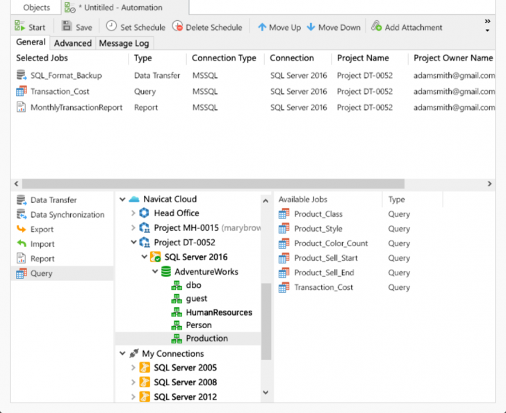 โปรแกรมจัดการฐานข้อมูล Navicat 17 for SQL Server - Perpetual License