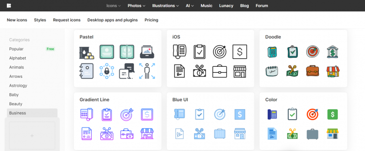 สต๊อกภาพไอคอน ความละเอียดสูง Icons8 Icons