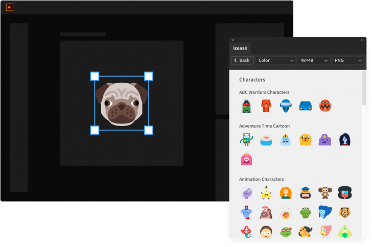 รวมชุดสต๊อกภาพ ไอคอน ภาพวาด ดนตรีประกอบคุณภาพสูง Icons8 Full Set