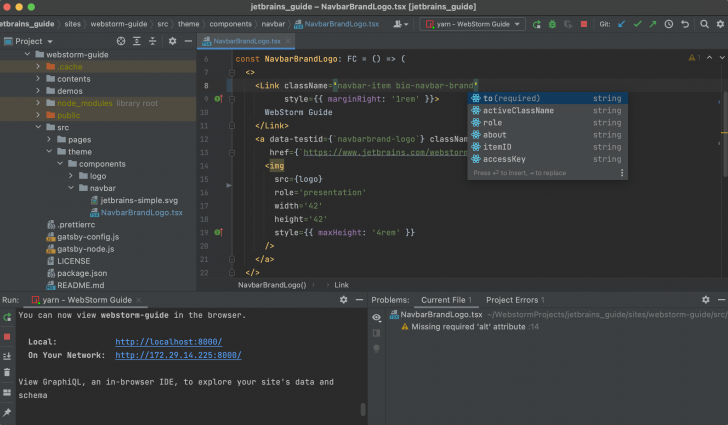 ฟีเจอร์ของ โปรแกรม Jetbrains WebStorm