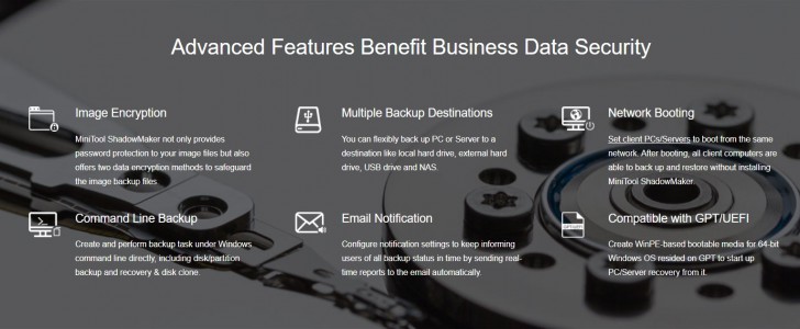 โปรแกรมสำรองข้อมูล รุ่นองค์กรธุรกิจ ซื้อขาด MiniTool ShadowMaker Business Standard