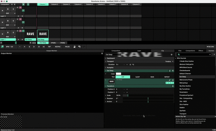 โปรแกรมสร้างโมชันกราฟิก สำหรับเวทีการแสดง Resolume Wire