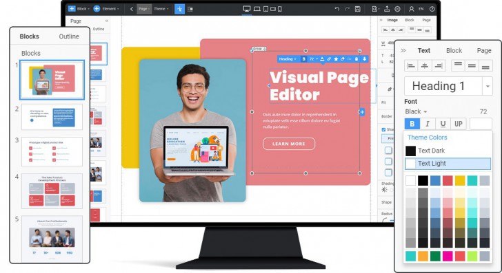 โปรแกรมทำเว็บ รุ่นองค์กรธุรกิจ ลิขสิทธิ์รายปี พร้อมโฮสติ้ง Nicepage Business - Subscription License