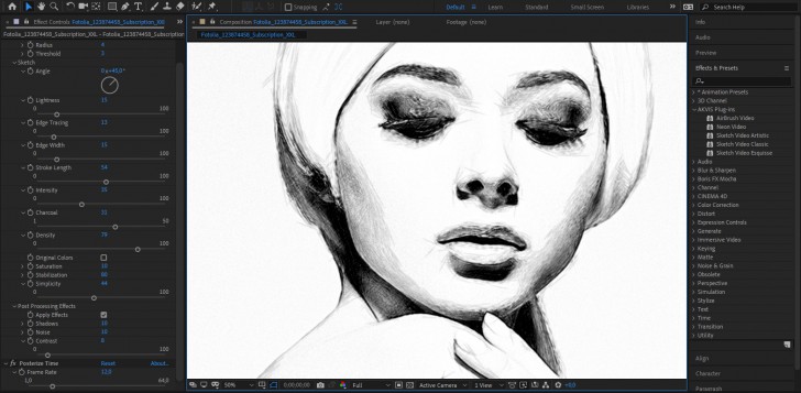 โปรแกรมปลั๊กอิน เปลี่ยนวิดีโอเป็นภาพวาด AKVIS Sketch Video
