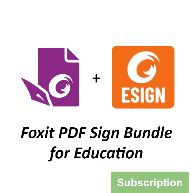 ชุดโปรแกรมจัดการเอกสาร PDF และ โปรแกรมเซ็นเอกสารดิจิทัล Foxit PDF Sign Bundle for Education ชุดโปรแกรมจัดการเอกสาร PDF และ โปรแกรมเซ็นเอกสารดิจิทัล Foxit PDF Sign Bundle for Education