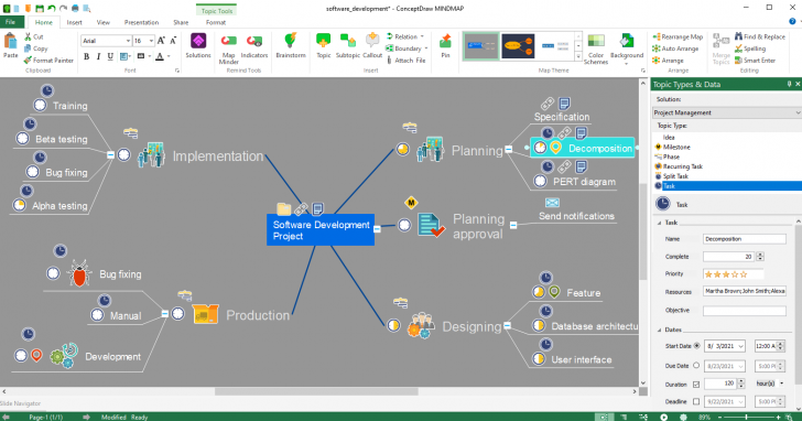 โปรแกรมสร้างแผนที่ความคิด ConceptDraw MINDMAP