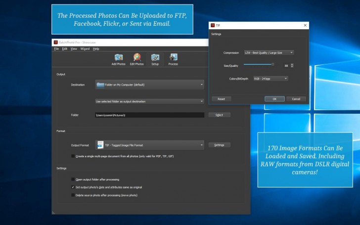 โปรแกรมแต่งรูป แปลงไฟล์รูปภาพ BatchPhoto