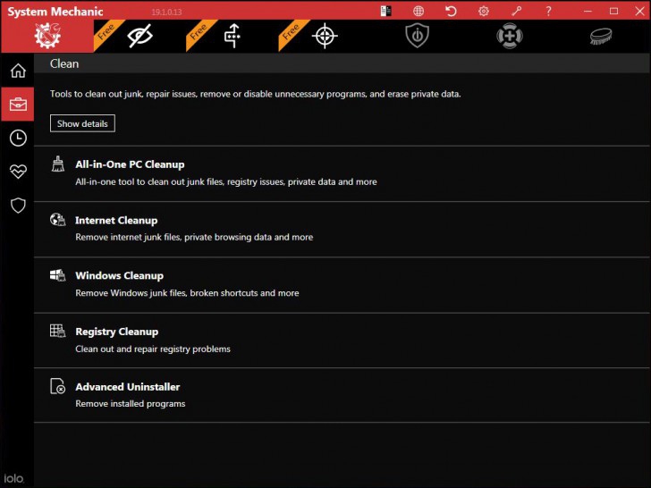 โปรแกรมปรับแต่ง เร่งความเร็วคอมพิวเตอร์ รุ่นมาตรฐาน iolo System Mechanic Standard