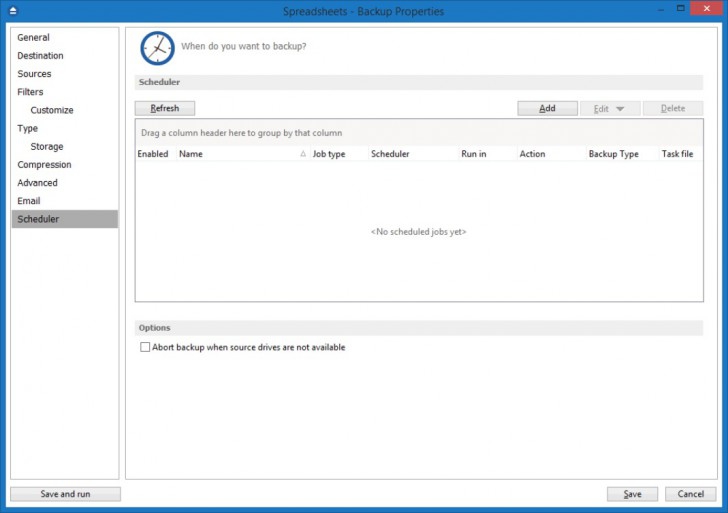 โปรแกรมสำรองข้อมูล รุ่นพกพา Backup4all Portable 9