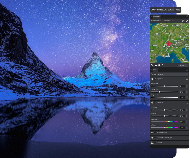 โปรแกรมแต่งรูป จัดการ RAW ไฟล์ Affinity Photo 2 for Mac