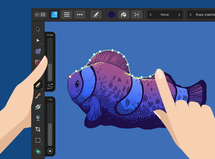แอปพลิเคชัน iPad สำหรับวาดรูป เวกเตอร์ แรสเตอร์ Affinity Designer 2 for iPad