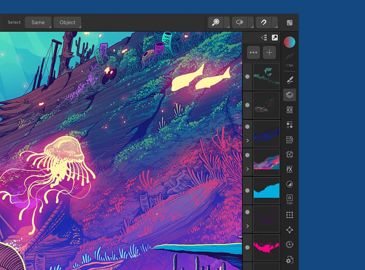 แอปพลิเคชัน iPad สำหรับวาดรูป เวกเตอร์ แรสเตอร์ Affinity Designer 2 for iPad