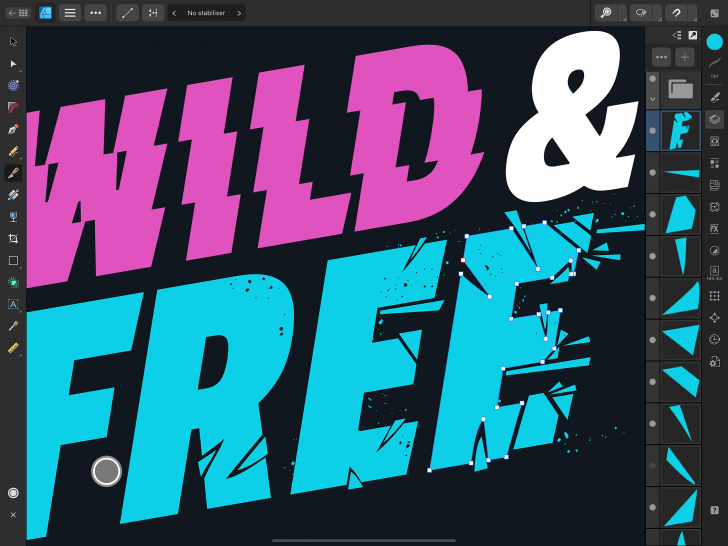 แอปพลิเคชัน iPad สำหรับวาดรูป เวกเตอร์ แรสเตอร์ Affinity Designer 2 for iPad