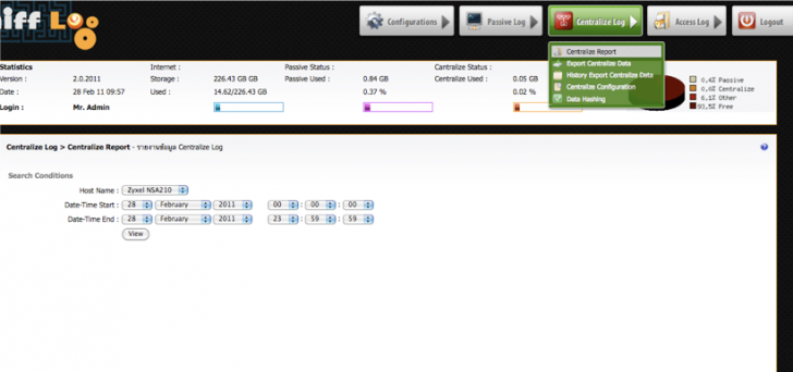 โปรแกรมจัดเก็บ Log File ตาม พ.ร.บ. คอมพิวเตอร์ SNIFF LOG 2.0