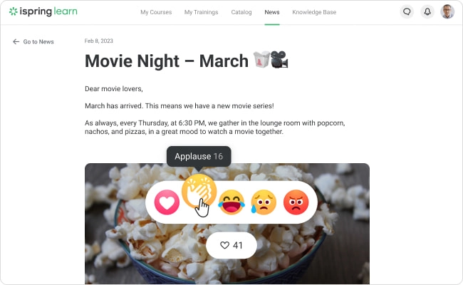 โซลูชันจัดการคอร์สเรียนออนไลน์ iSpring Learn