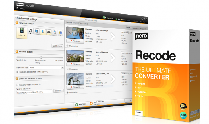 โปรแกรมแปลงไฟล์วิดีโอ ไฟล์เพลง ให้เปิดเล่นได้ง่าย Nero Recode 2025