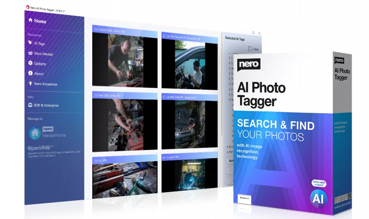 โปรแกรมจัดระเบียบรูปภาพ Nero AI Photo Tagger 2025