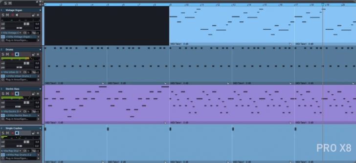 โปรแกรมตัดต่อเสียง มิกซ์เสียง รุ่นโปร Samplitude Pro X8