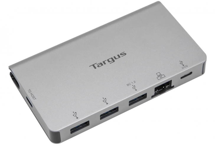 อุปกรณ์เพิ่มช่อง USB และพอร์ตเชื่อมต่อเครือข่าย Targus USB-C Multi-Port Hub Adapter 100W Power