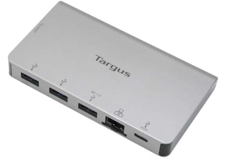 อุปกรณ์เพิ่มช่อง USB และพอร์ตเชื่อมต่อเครือข่าย Targus USB-C Multi-Port Hub Adapter 100W Power