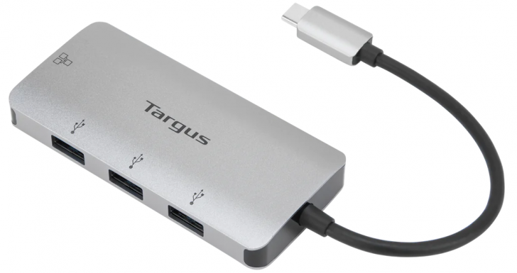 อุปกรณ์เพิ่มช่อง USB และพอร์ตเชื่อมต่อเครือข่าย Targus USB-C Multi-Port Hub with Ethernet Adapter