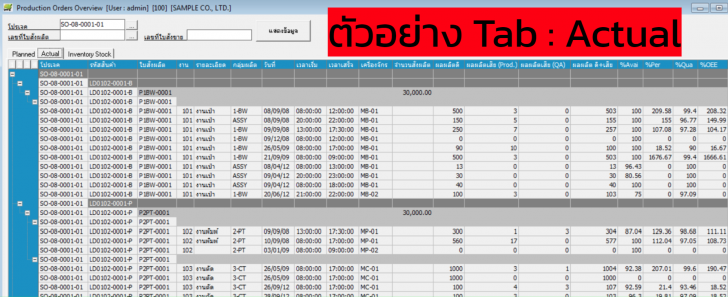 โปรแกรมจัดการอุตสาหกรรมการผลิตไทย SFC BOX Shopfloor Control