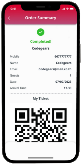 ระบบการจองคิวออนไลน์สำหรับธุรกิจ Booking Engine by CodeGears