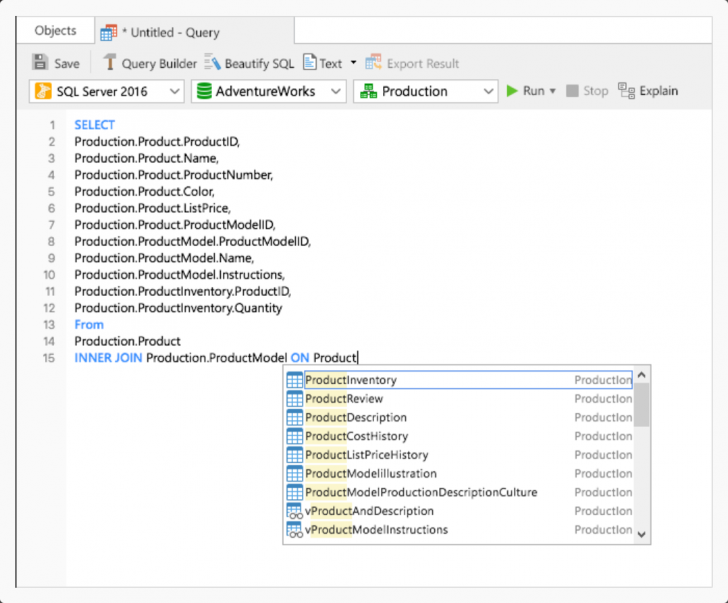 โปรแกรมจัดการฐานข้อมูล Navicat 17 for SQL Server - Subscription License