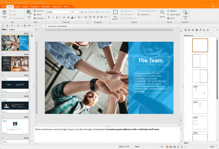 โปรแกรมนำเสนองาน ทําพรีเซนเทชัน Ashampoo Present