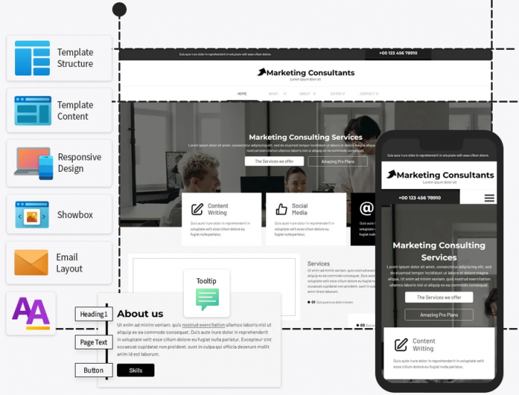 โปรแกรมสร้างเว็บเพจ รุ่นมาตรฐาน WebSite X5 Evo